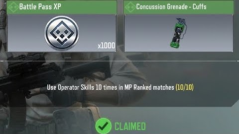 Call Of Duty Mobile Use Operator Skills 10 times in MP Ranked matches Task Complete