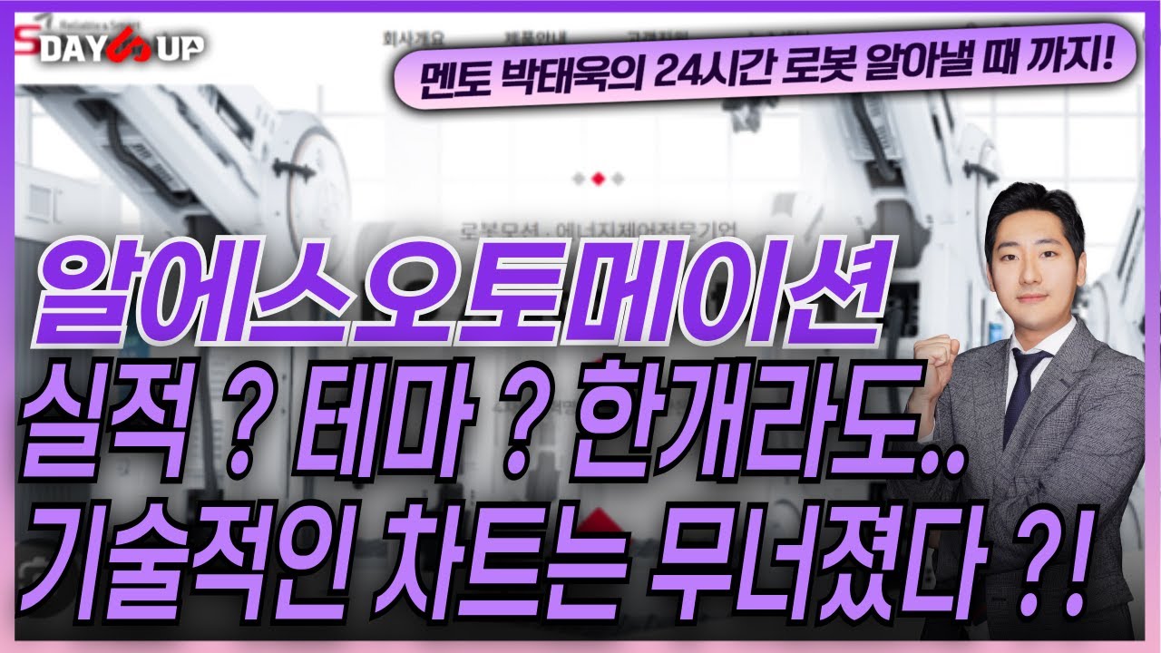 [알에스오토메이션 주가전망] 실적? 테마 ? 한개라도.. 기술적인 분석 차트는 무너졌다?..