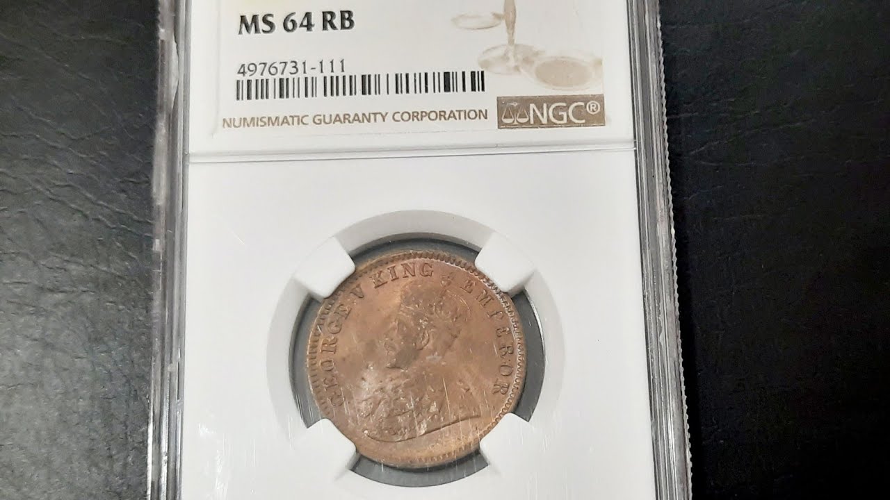 1/4 Anna Coin George V, 1920 | NGC Coin