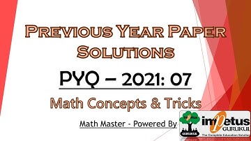 NIMCET Paper Solution 2021 - 07 | NIMCET Solved Paper | Impetus Gurukul