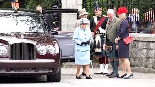 The Queen officially welcomed by guard of honour to Balmoral Castle in Scotland for summer 2019