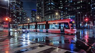 Toronto Snowfall Night Walk | Kensington to Spadina to Harbourfront 4K