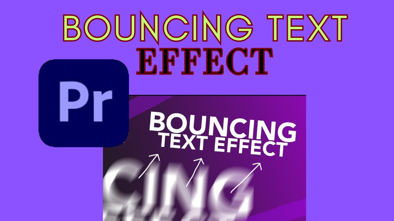 BOUNCING TEXT EFFECT In Premiere Pro videoediting videoeditor