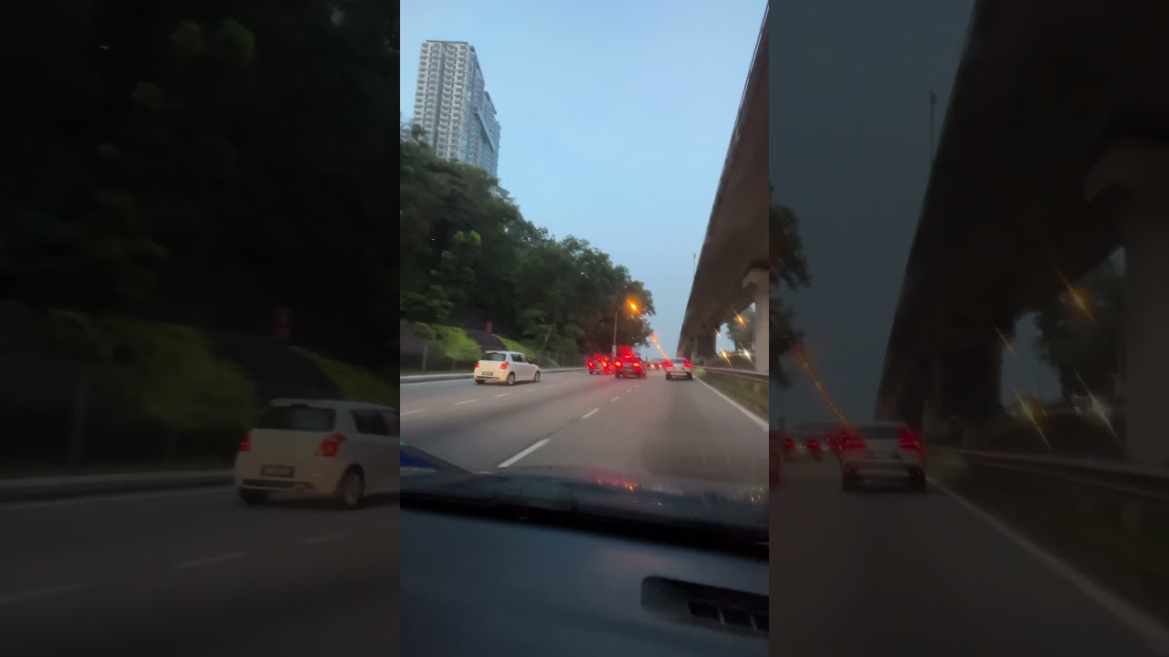 Morning on the road - Kinrara Puchong toward   kesas Highway 