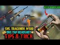 SKS, DRAGUNOV,M500 ONE TAP HEADSHOT TIPS AND TRICK WITH HANDCAM MOBILE || FREE FIRE