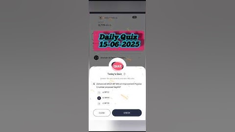 Which BIP (Bitcoin Improvement Proposa1) number proposed SegWit? Daily Quiz. Daily crypto currency