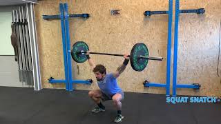 Squat Snatch  - 3 Position Pause - Mid Shin, Hang, Receive