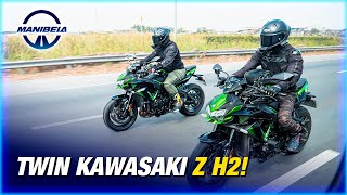 Twinning Ride Experience ng Kawasaki Z H2 with Alfred Watermax and Reed Motovlog | Manibela