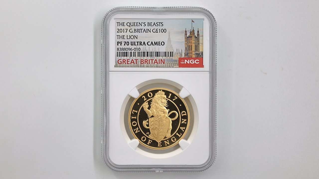 2017 イギリス 銀貨　クイーンズ・ビースト ライオン NGC PF69 売約済 イギリス2017年クイーンズビースト ライオン 1kg 金貨