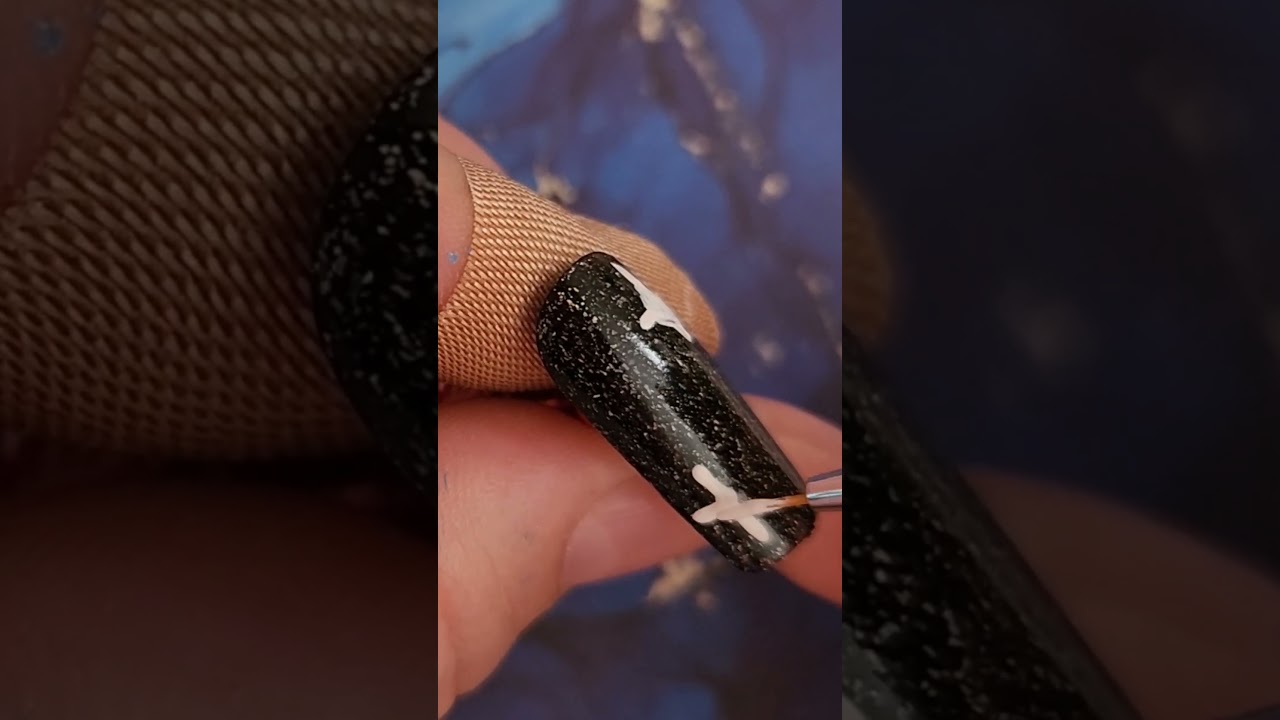 Day 3 of the August nail challenge. Theme was Night sky