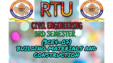 B.TECH |Dec.2019|3rd sem|Building Materials & Construction|C.E. Branch| RTU