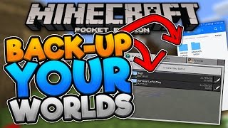 ALWAYS BACKUP YOUR WORLDS!! - How To Backup & Restore Worlds - Minecraft PE (Pocket Edition)