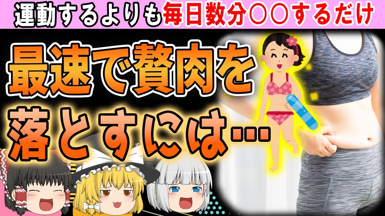 【最速で痩せる】お腹のぜい肉を最速で落とすには、いつもの○○をするだけ…？【ゆっくり解説】