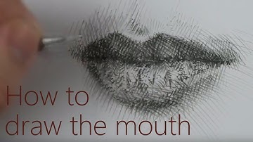 DRAWING - How to draw a mouth - Narrated drawing tutorial - hatching, shading