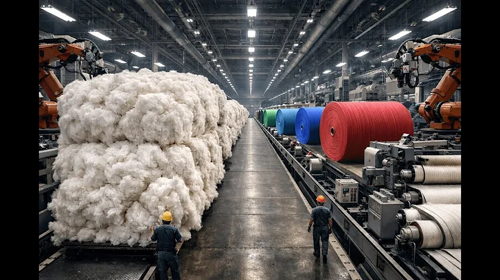 Inside a Modern Textile Mill: From Raw Cotton Bales to Woven Fabric Rolls (Full Process)