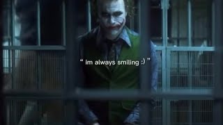 “ Now, I’m always smiling ” 🤡| The Joker: The Dark Night