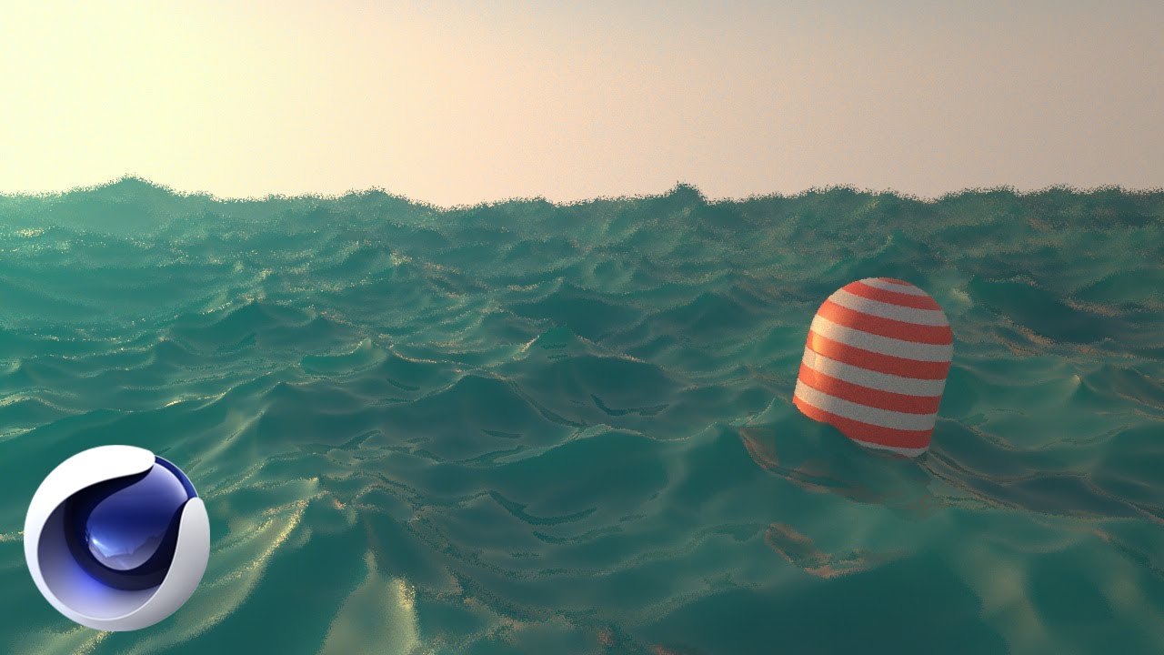 ⁣Океан в Cinema 4D