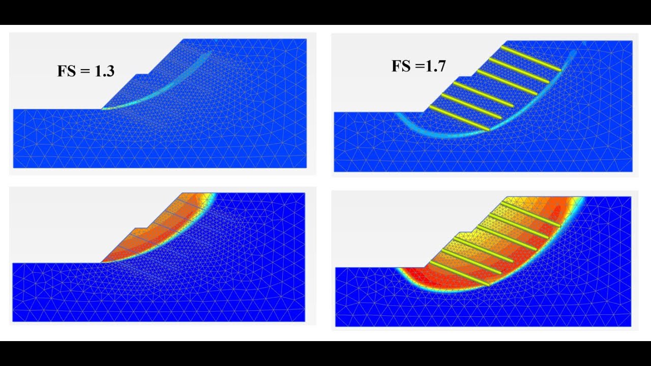 38. Slope Stabilization with Soil Nailing Using PLAXIS 2D - YouTube