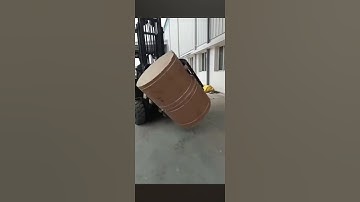 Godrej Forklift with Paper Reel Clamp Attachment Loading Unloading Video