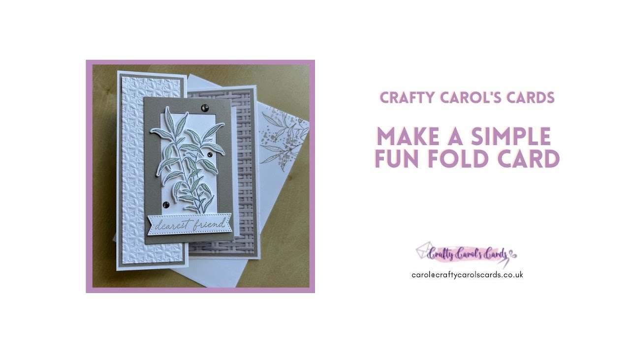 Make a simple fun fold card - YouTube