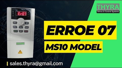 THYRA SOLAR VFD # Err07 #