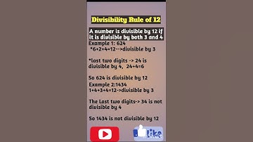 **Divisibility Rule for 12** 🌟