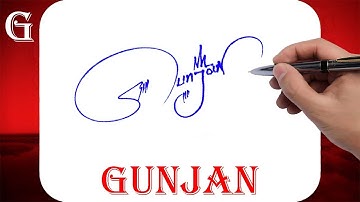 How to signature your name | Autograph | Billinioare signature | Gunjan Name Signature Style