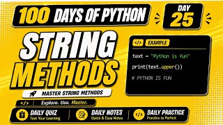 100 Days Of Python | String Methods | PY2AI