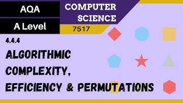 62. AQA A Level (7517) SLR8 - 4.4.4 Algorithmic complexity, efficiency and permutation