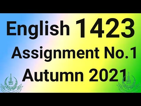 aiou solved assignment 1 code 1423 autumn 2021