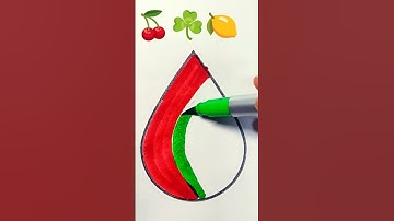 Thumbnail of 🍒☘️🍋Satisfying Creative Art #shorts #creative #satisfying #coloring #ytshorts #youtube #art #brush