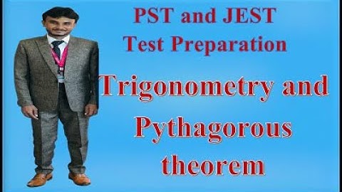 PST JEST Test Preparation | Trigonometry and Pythagoras theorem | Dasrat Karmani