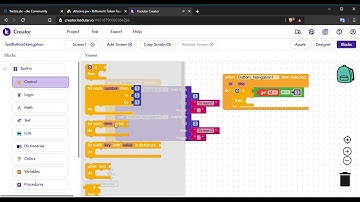 Kodular Creator Tutorial Bottom Navigation