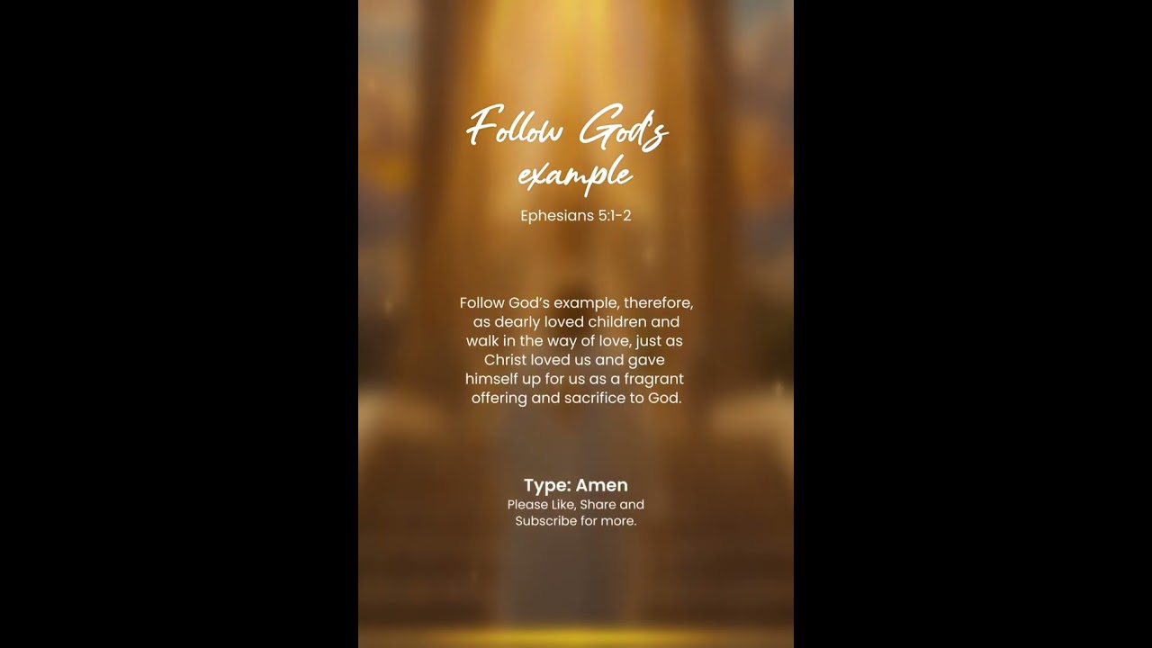 Follow God’s example 