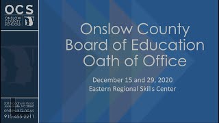 Onslow County Board of Education Oath of Office 2020