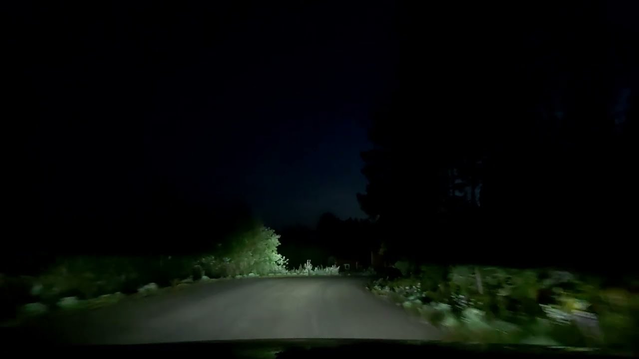 Driving, Countryside in Finland, Night, Summer, year 2025 - Free Video