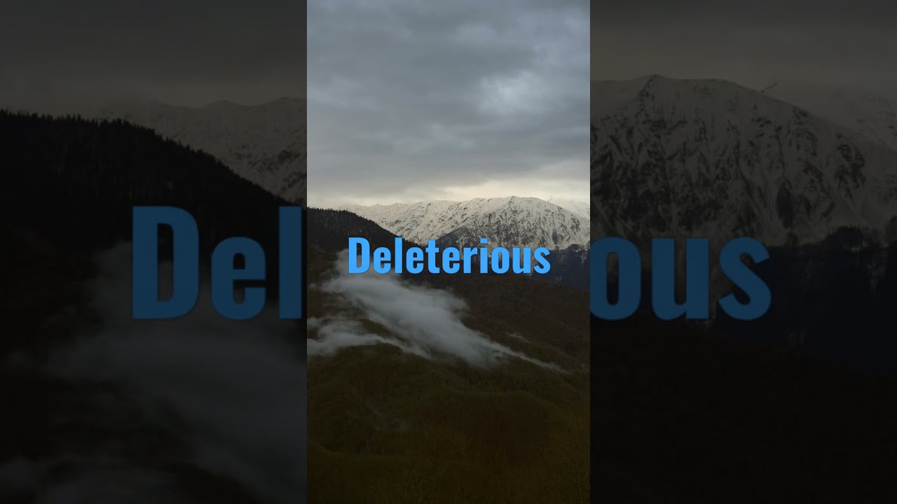 Deleterious Meaning YouTube Deleterious Meaning YouTube