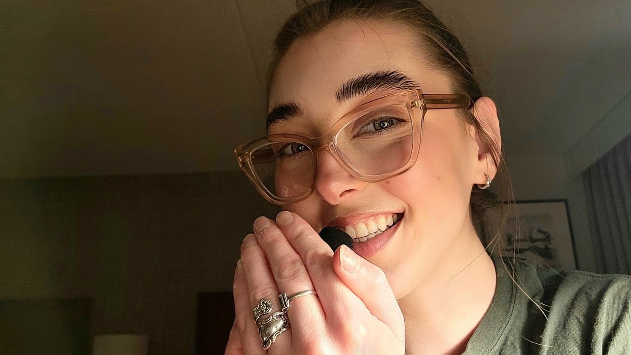 clicky, cupped, close-up whisper ramble asmr | flight attendant life balance