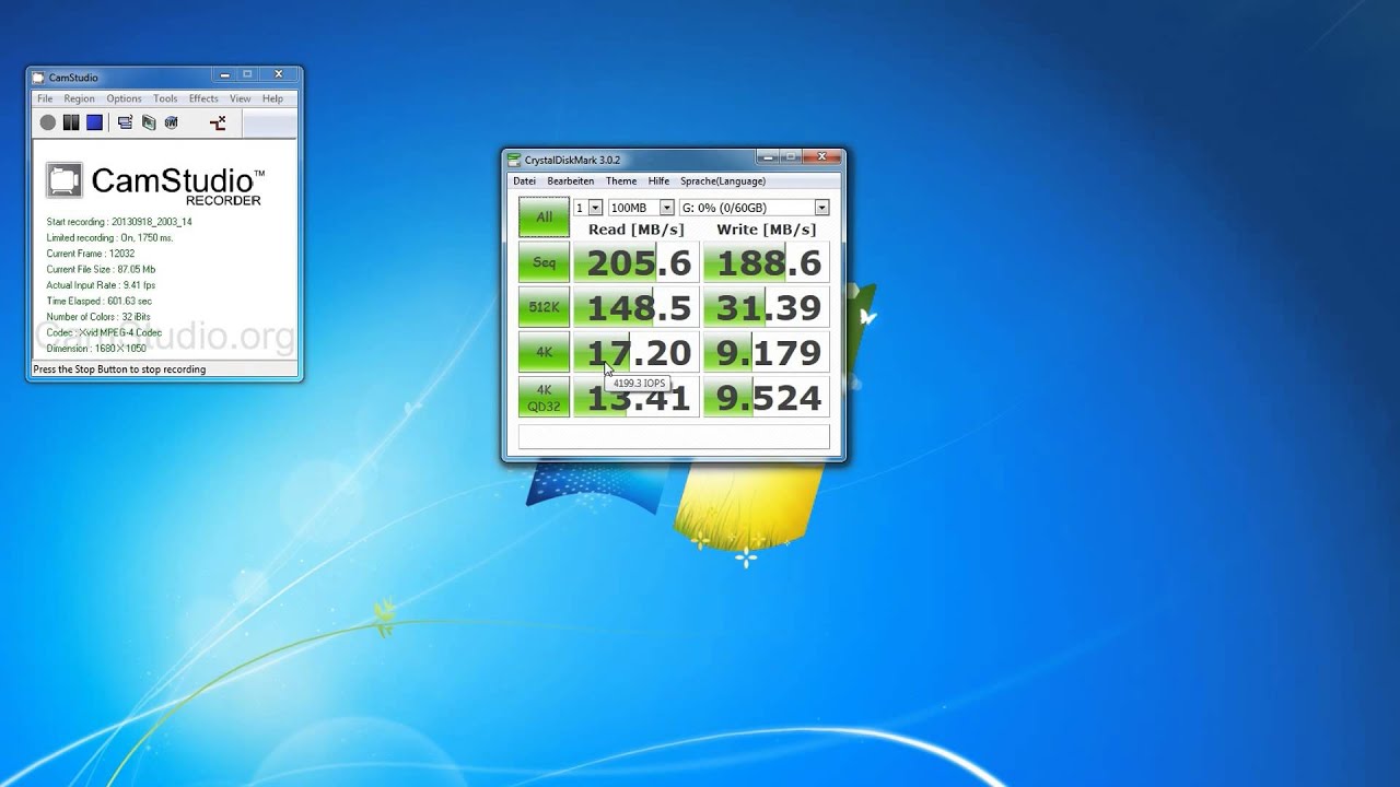 USB Stick Test mit CrystalDiskMark - YouTube