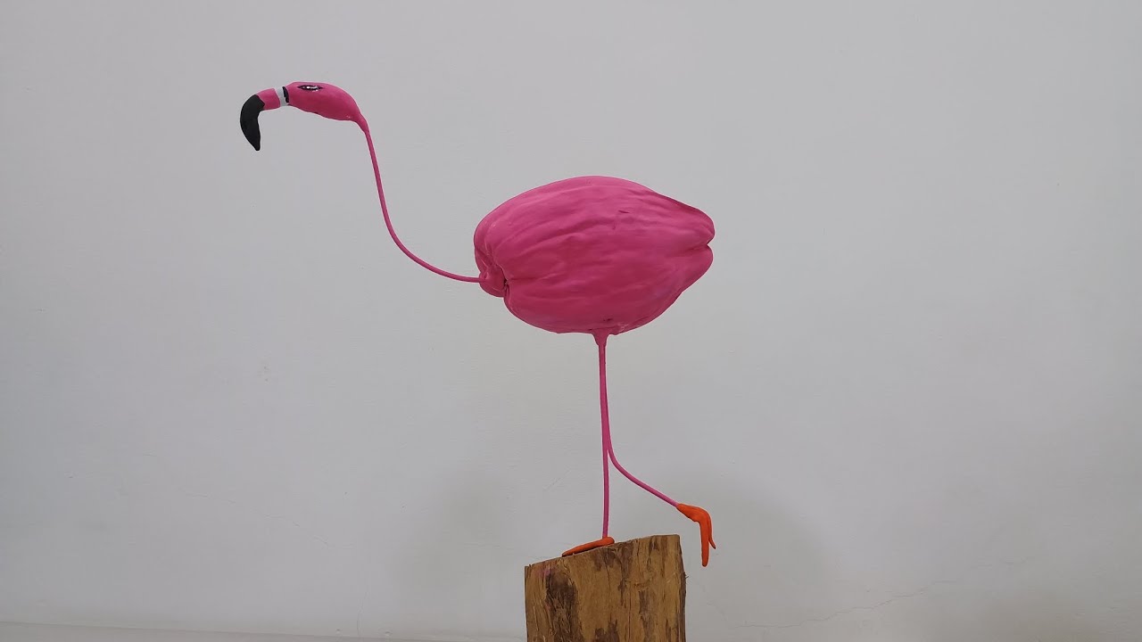 Como fazer flamingo com coco