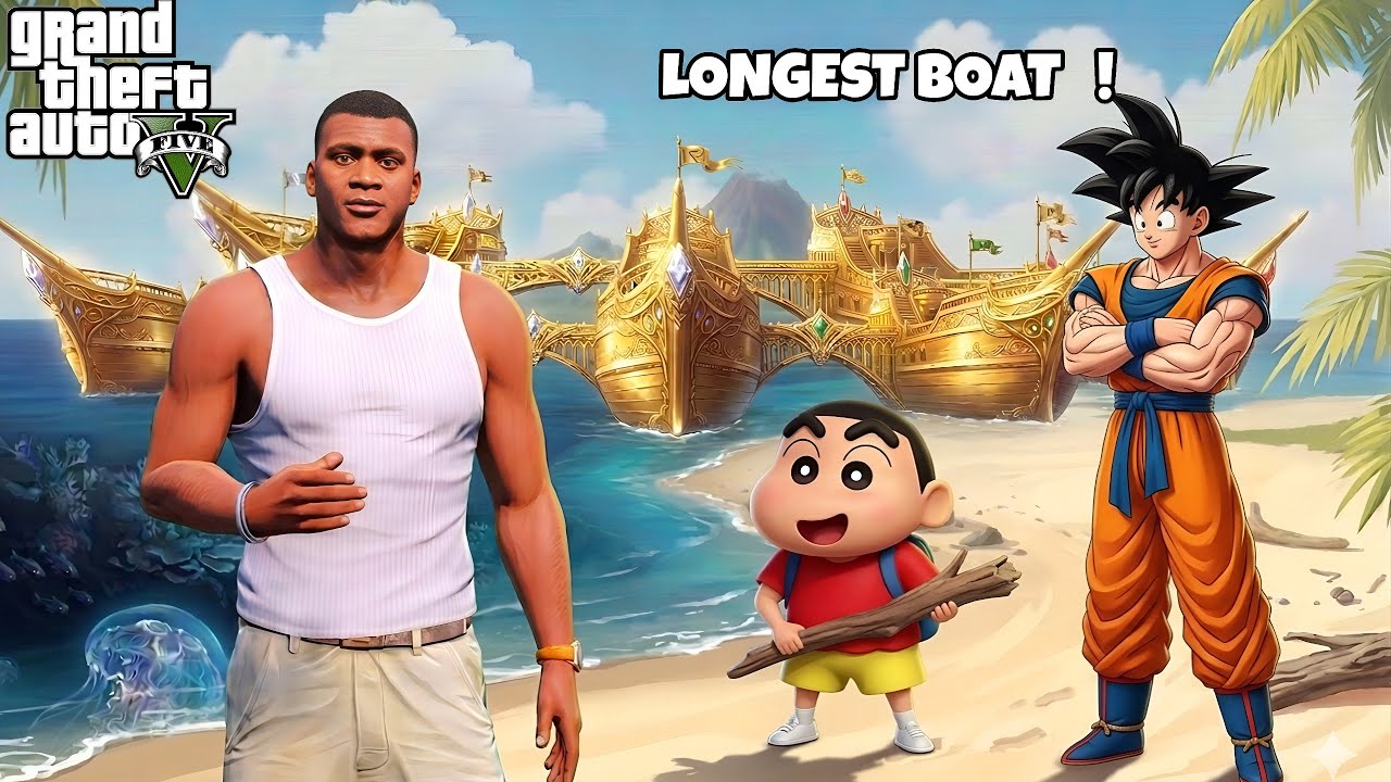 Franklin & Shinchan Found the World’s Longest Boat in GTA 5! 😱🚢