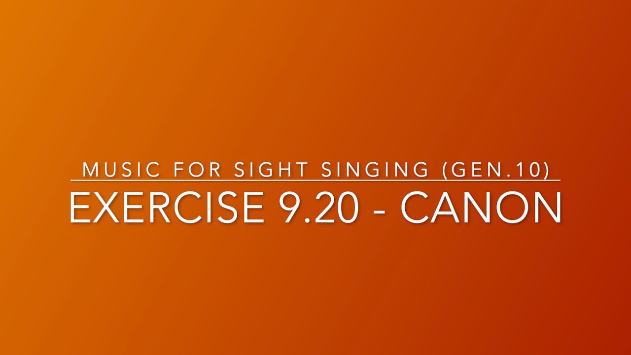 Exercise 9.20 - Music for Sight Singing