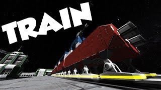 Train Cinematic (Using Hidden Rail System) - Space Engineers - 4K