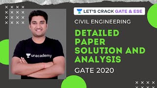 Gate 2020 Civil Engineering  Detailed Paper Solution And Analysis