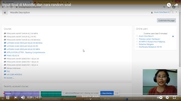 Input Soal di Moodle, dan cara random soal