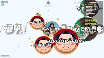 AGAR.IO SERVER TAKEOVER WITH BOTS #144 || OP-BOTS.COM