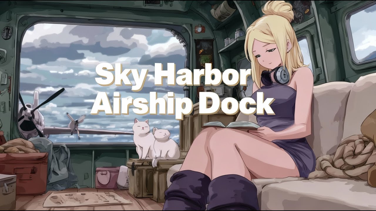 Lo-Fi Beats for Focus | Sky Harbor Airship Dock — Deep Work Music ⚓✨