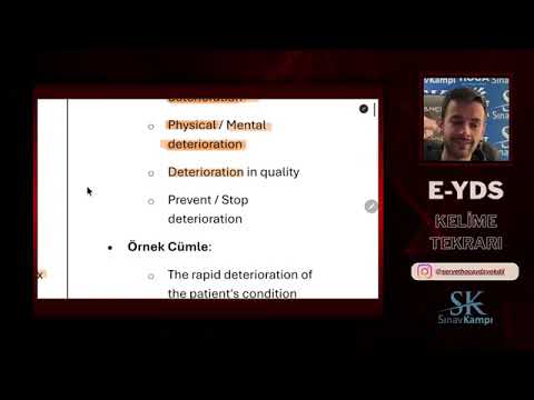 2026 Ocak E-YDS - Kelime Çalışması I SERVET HOCA