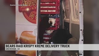 Bears raid a Krispy Kreme doughnut van making deliveries on an Alaska military base