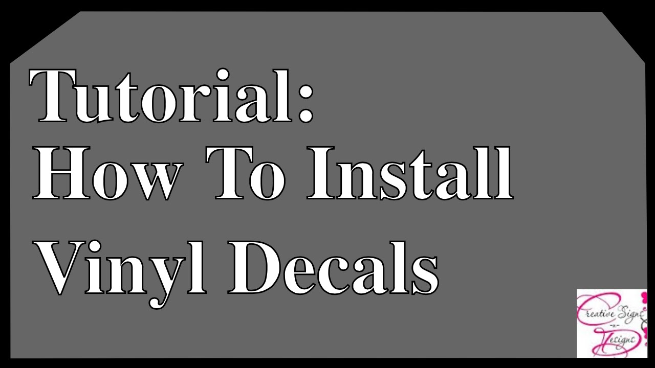 How To Install Larger Vinyl Decals YouTube